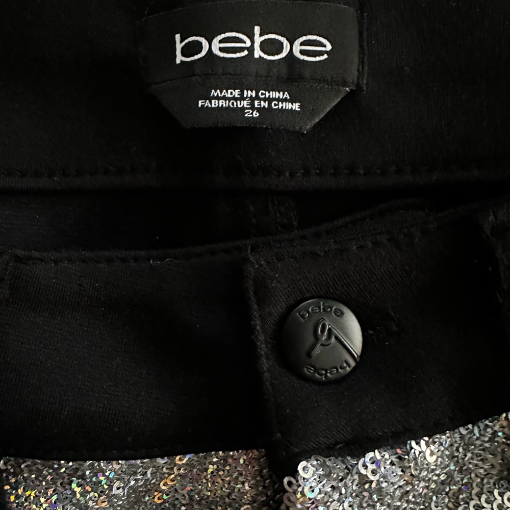Bebe Vintage Multi-Color Mid-Waist Trousers in a size Small